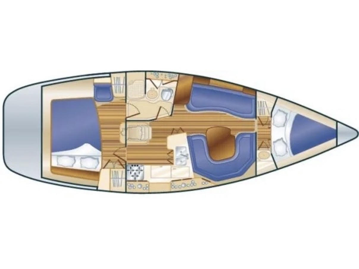 Hunter 380 interior layout